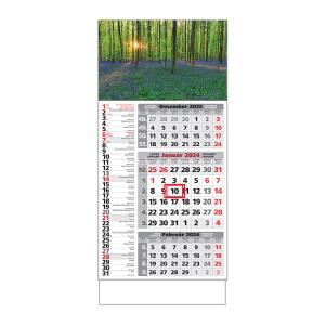 Plánovací kalendár ŠTANDARD 3M kombi 2024, Vzor E