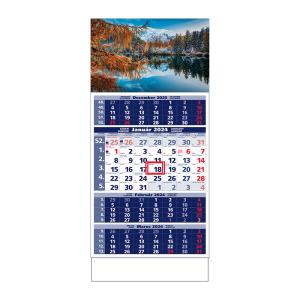 Plánovací kalendár ŠTANDARD 4M modrý 2024, Vzor G