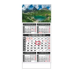 Plánovací kalendár ŠTANDARD 5M sivý 2024, Vzor A