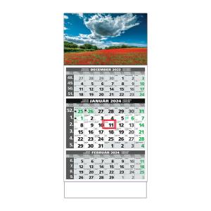 Plánovací kalendár ŠTANDARD 3M EKO 2024, Vzor F