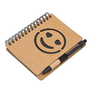 Súprava zápisníka a pera Smile, čierna