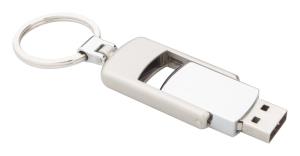 Hikiki USB flash disk s príveskom, strieborná