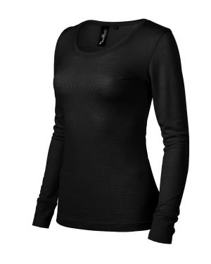 Tričko dámske Rise LS Merino, 01 Čierna