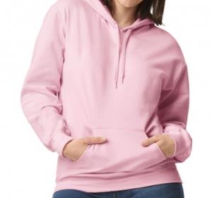Unisex Mikina Softstyle Midweight Fleece s kapucňou, 420 Light Pink