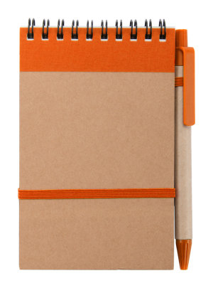Zápisník s perom Ecocard, oranžová (2)