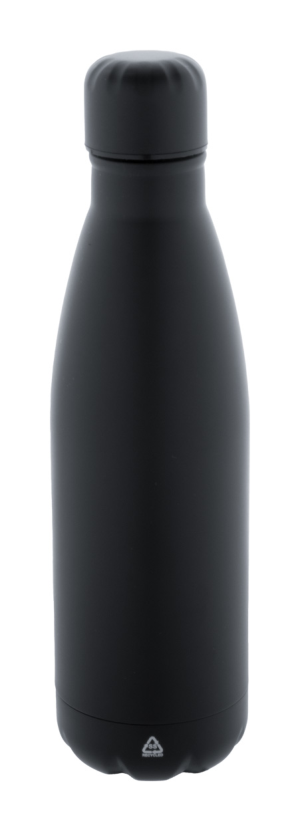 Recyklovaná fľaša z nerezovej ocele Refill, čierna