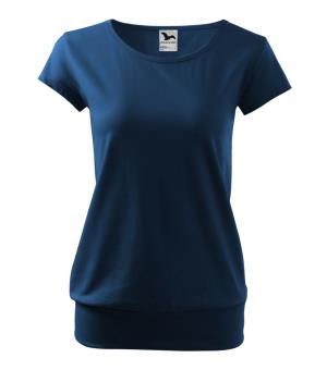 Voľné dámske tričko City 120, 87 Polnočná Modrá