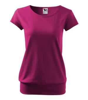 Voľné dámske tričko City 120, 49 Fuchsia Red