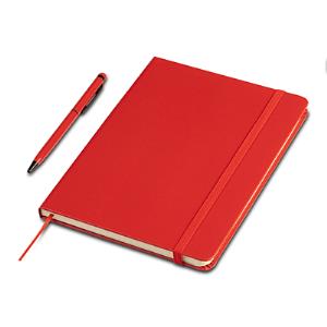 Sada zápisník a pero ABRANTES , Červená (3)
