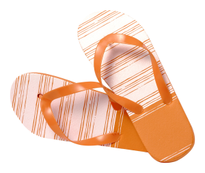 "Manisok" plážové pantofle, oranžová (2)