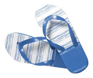 "Manisok" plážové pantofle, modrá (2)