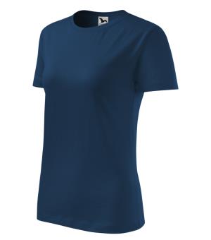 Dámske bavlnené tričko Classic New 133, 87 Polnočná Modrá