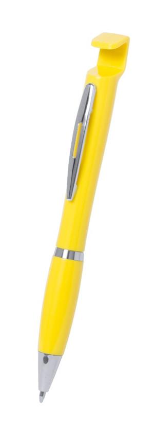Plastové guľôčkové pero Cropix, žltá (2)