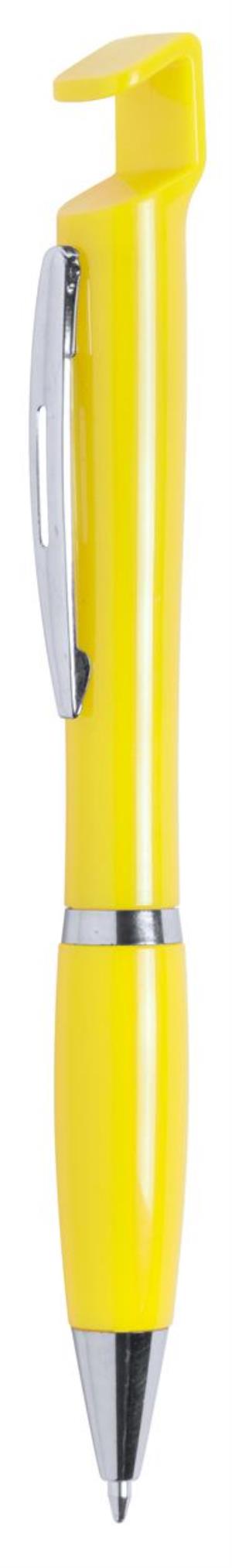 Plastové guľôčkové pero Cropix, žltá
