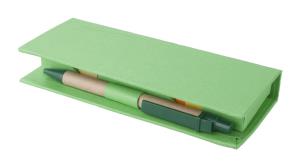 Gale blok s lístkami, pravítkom a perom, zelená (3)