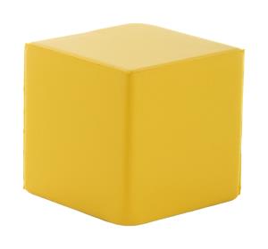 Antistresová loptička Cubix, žltá