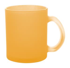 Sklenený matný hrnček Forsa, žltá