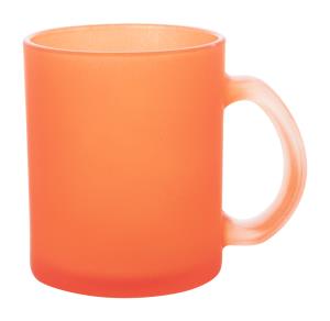 Sklenený matný hrnček Forsa, oranžová