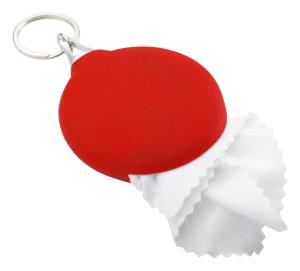 Kľúčenka s čistiacou handričkou Sight, Červená (2)