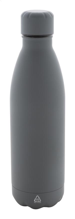 Fľaša z recyklovanej nerezovej ocele Refill Soft, šedá