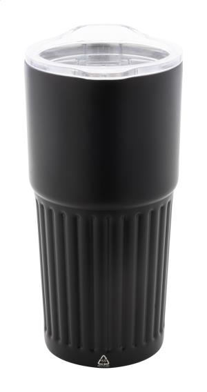 Termo hrnček Streaky Tall, čierna