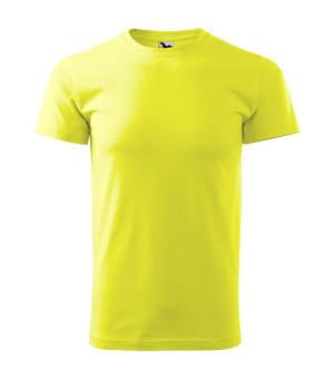 Bavlnené unisex tričko Heavy New 137, 90 Neónová Žltá