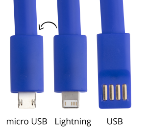 Prívesok s USB nabíjacím káblom Holnier, modrá (2)