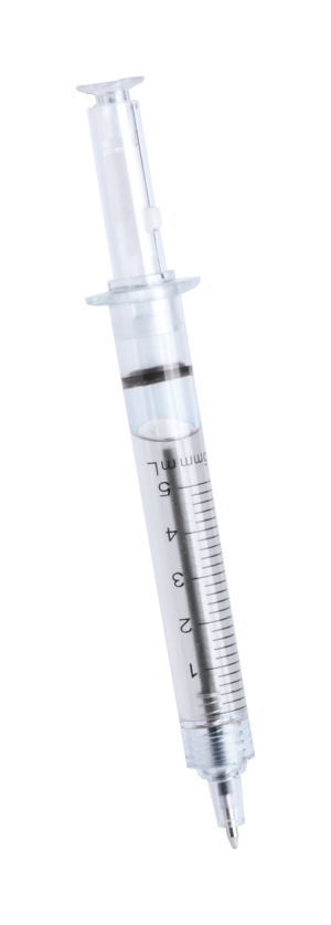 Guličkové pero Vaccine, biela transparentná