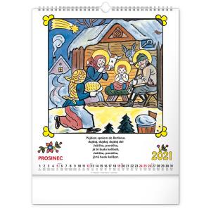 Nástěnný kalendár Josef Lada - Riekanky CZ 2021 (4)