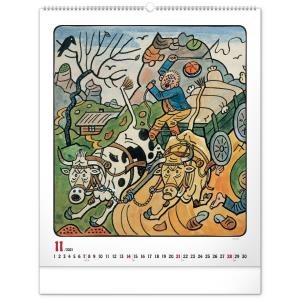Nástenný kalendár Josef Lada – Zvieratka 2021 (5)