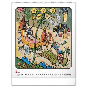 Nástenný kalendár Josef Lada – Zvieratka 2021 (11)
