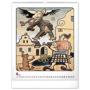 Nástenný kalendár Josef Lada – Zvieratka 2021 (12)