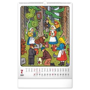 Nástenný kalendár Josef Lada – Tradície a zvyky CZ 2021 (9)