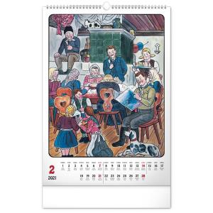 Nástenný kalendár Josef Lada – Tradície a zvyky CZ 2021 (14)