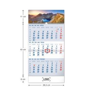 Nástenný kalendár 3mesačný štandard Tatry 2021 (2)