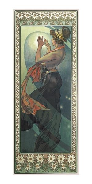 Pohľadnica Alfons Mucha – Pole Star, dlhá