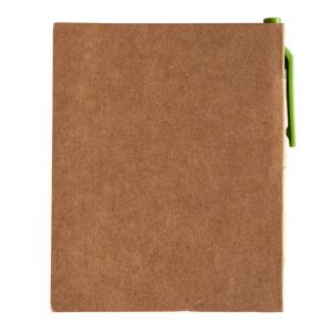 ECO LA LINEA zápisník s čistými stranami a s perom, zelená (4)