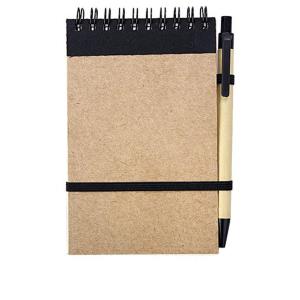 Zápisník s čistými stranami 90x140 / 140 stran s propiskou Eco Ribbon, čierna (2)
