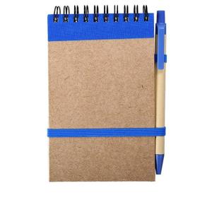 Zápisník s čistými stranami 90x140 / 140 stran s propiskou Eco Ribbon, modrá (3)