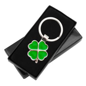 Kovový prívesok na kľúče Clover Luck, zelená