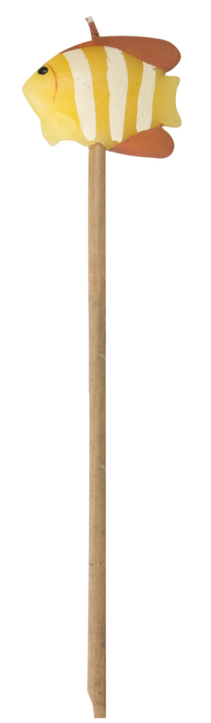 Sviečka v bambuse Fish, žltá