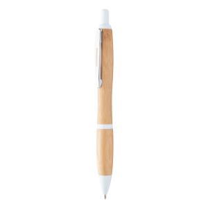 Bambusové guličkové pero Coldery, Biela