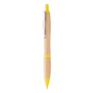 Bambusové guličkové pero Coldery, žltá