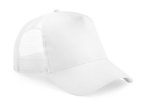 5-panelová šiltovka detská Snapback Trucker, 002 White/White