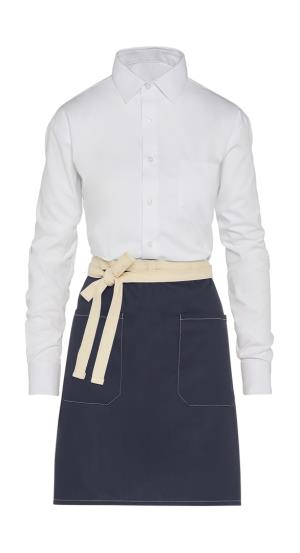 Kontrastná bistro zástera s vreckom SANTORINI, 200 Navy