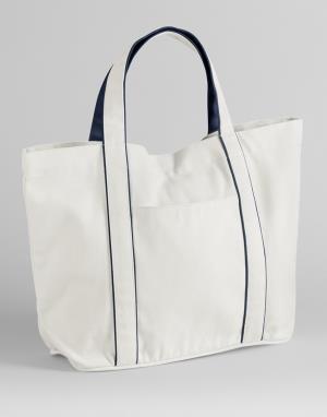 Plátená taška Courtside Medium, 084 Soft White/French Navy
