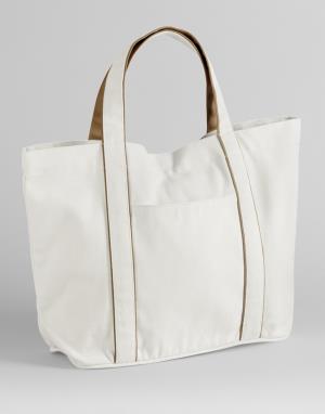 Plátená taška Courtside Medium, 085 Soft White/Caramel