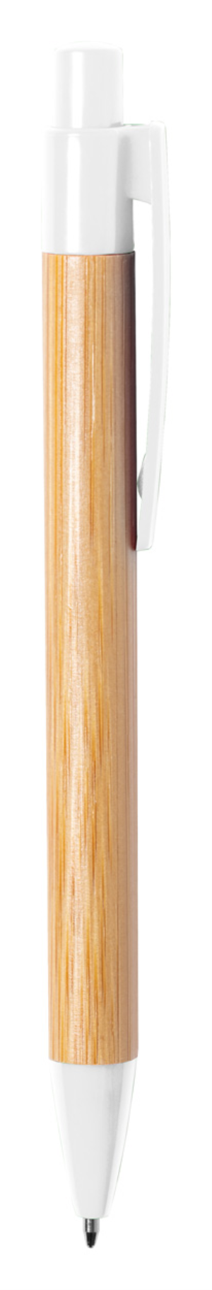Bambusové guľočkové pero Heloix, Biela (3)