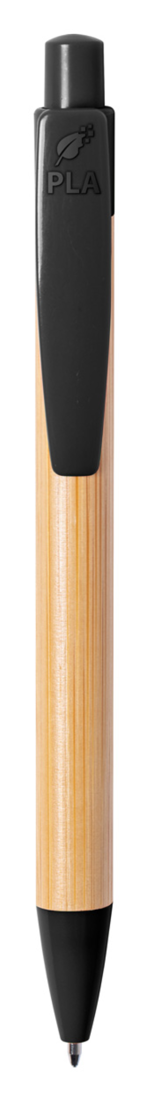 Bambusové guľočkové pero Heloix, čierna (2)