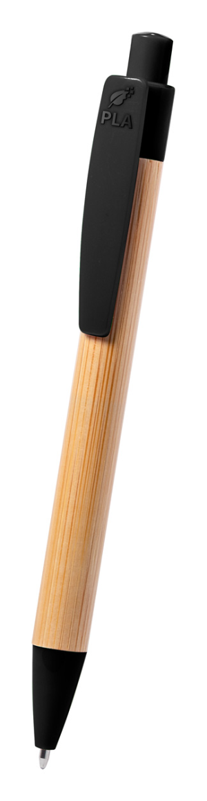 Bambusové guľočkové pero Heloix, čierna (4)
